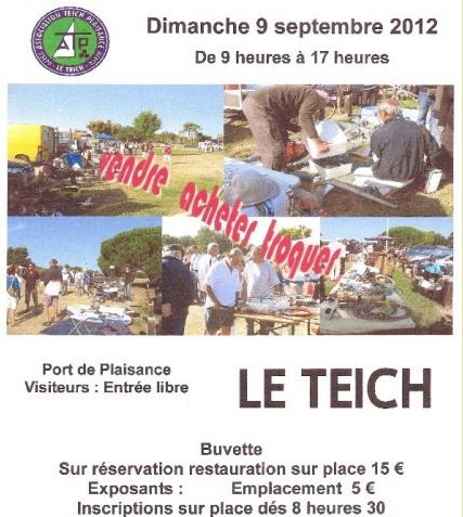 Puces Marines, au port du Teich, le dim 9 septembre …