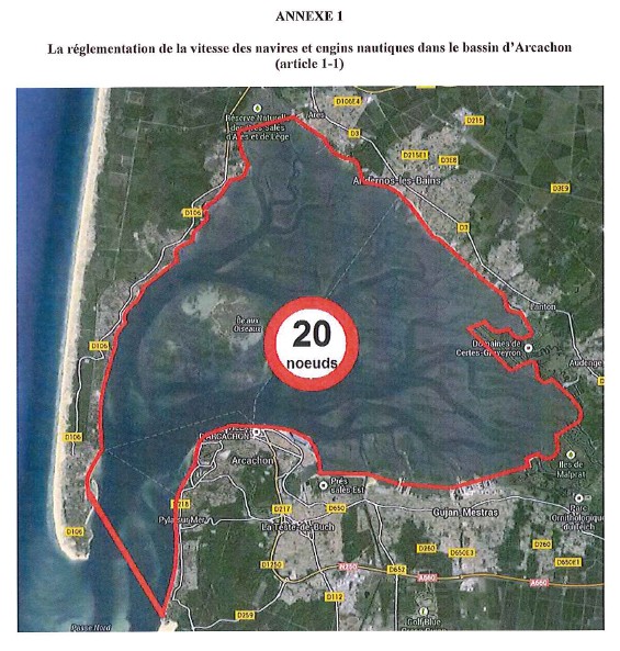 Navigation sur le Bassin : Nouvel arrêté du Préfet. Attention aux infractions …