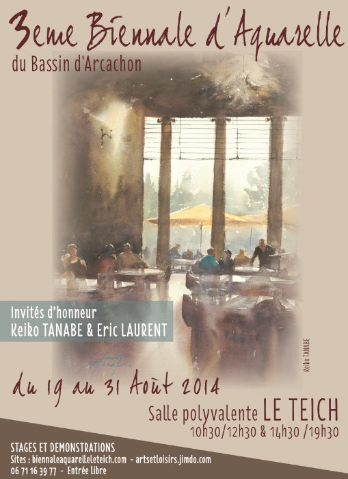 Le Teich : 3e Biennale d&rsquo;Aquarelle du Bassin d&rsquo;Arcachon. Un art délicat, expressif, lumineux. Pour voir, comprendre, ou apprendre …