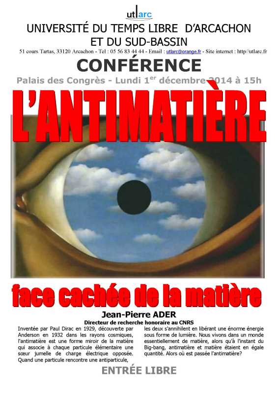 Ce lundi 1/12 : Conférences en vue, à vous de choisir le thème !
