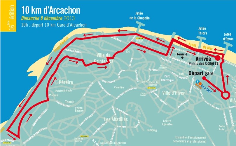 Les sorties du 7/12 : Sports et sensations fortes … dont les 10kms d&rsquo;Arcachon.
