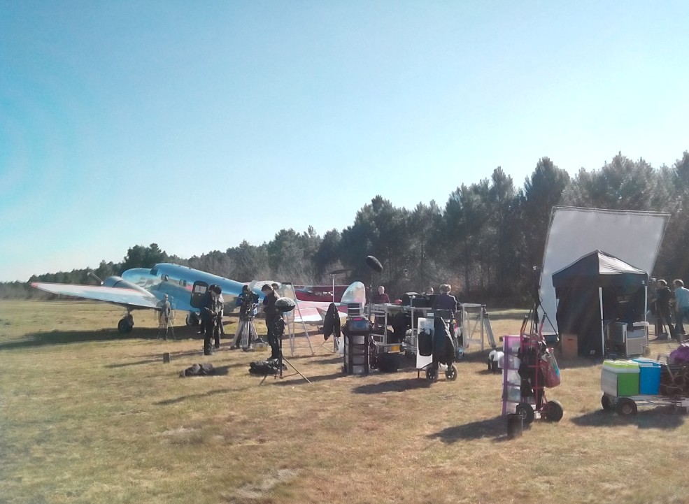 Moteur. Ca tourne. Action ! Du vrai ciné à l&rsquo;aérodrome d&rsquo;Andernos …
