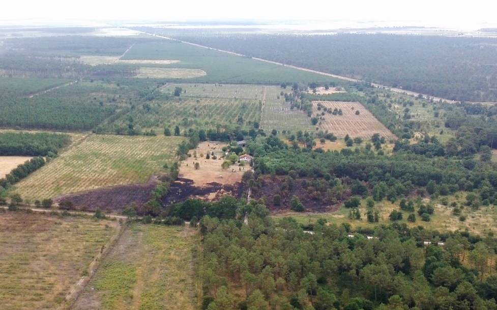 Feux de forêt. A La Teste : Traces de la pinède brulée. A St Jean d&rsquo;Illac : Dispositif maintenu.