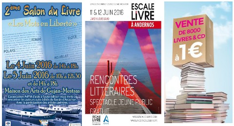 Escale du livre, Salon 4APM, Atelier d&rsquo;écriture et Déstockage Mediathèques.