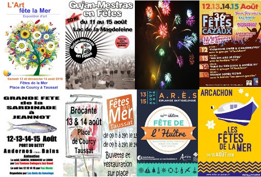 Feux d&rsquo;artifice, fêtes et sorties ce WE du 15 aout 2016