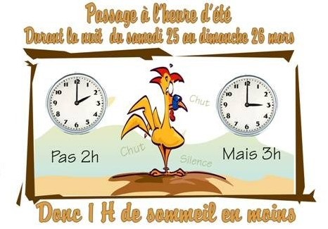 Dimanche matin, vous dormirez 1h de moins …
