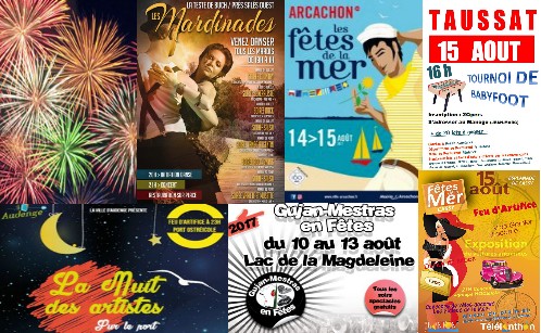 Feu d&rsquo;artifice, fête de la mer autour du 15 aout 2017