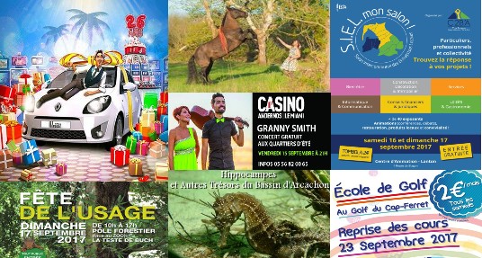 Idées sorties sur le Bassin d&rsquo;Arcachon pour le week-end du 15/09/17