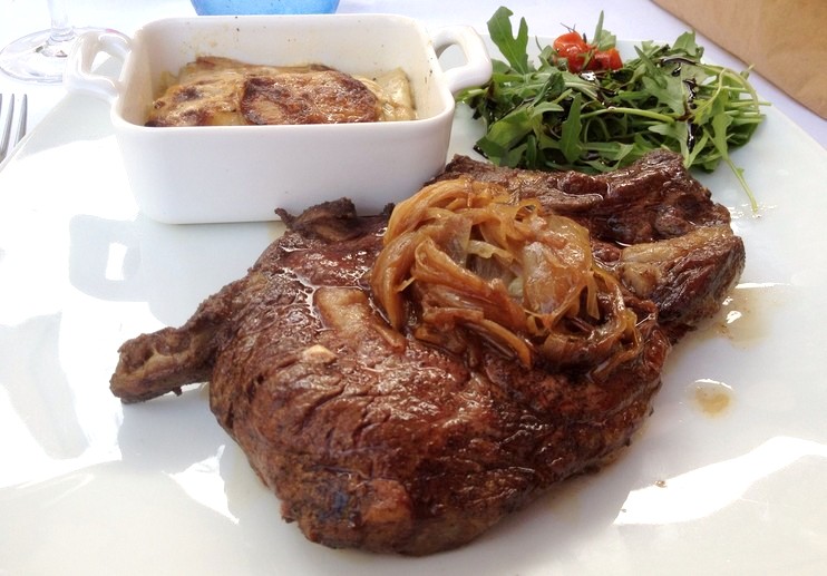 Recette  : Cote de bœuf à l’echalion (par Lyselotte)