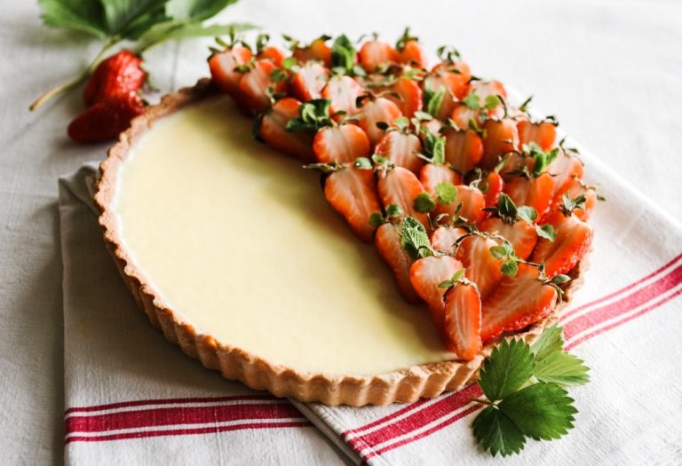 Recette: Tarte fraises panacotta chocolat blanc