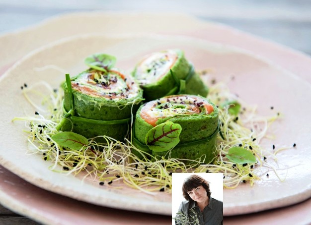 La recette d&rsquo;InfoBassin : Maki de crêpes saumon-épinards, par S. Bottreau