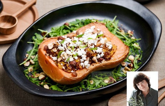 Recette d&rsquo;InfoBassin : Butternut rôti, quinoa, chèvre, noisettes
