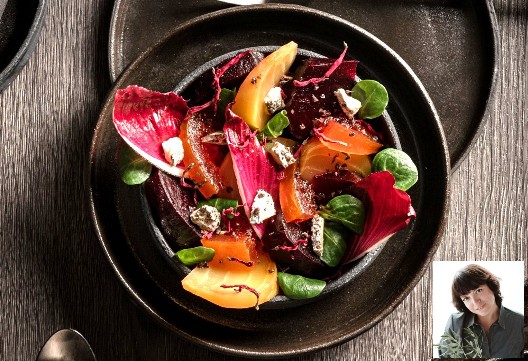 Recette d&rsquo;InfoBassin : Salade Betterave Pamplemousse et crottin de chèvre poivré