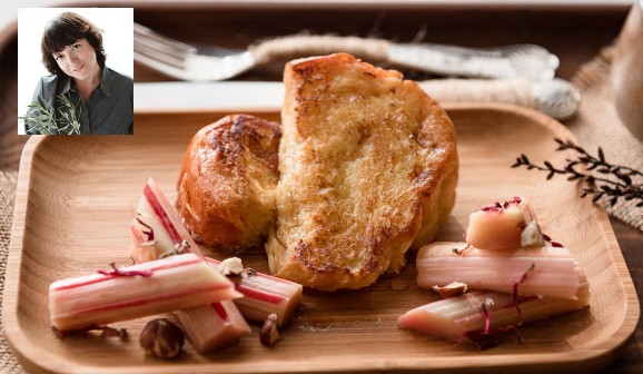 La Recette de cuisine d&rsquo;InfoBassin : Brioche perdue et rhubarbe pochee