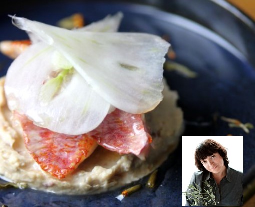 RECETTE DE CUISINE : FILET DE ROUGET, CREME DE HOUMOUS, FENOUIL