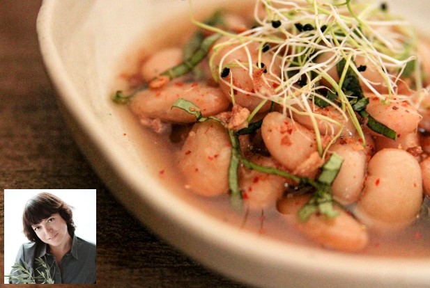 Recette de cuisine : Haricots tarbais, bouillon d&rsquo;oignon doux et lard… par Cheffe Stephanie !