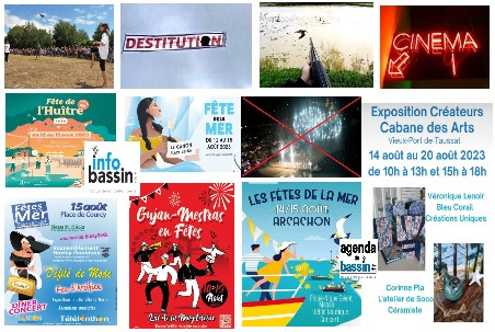 Des infos, et les sorties (avec les feux d&rsquo;artifices) du Bassin