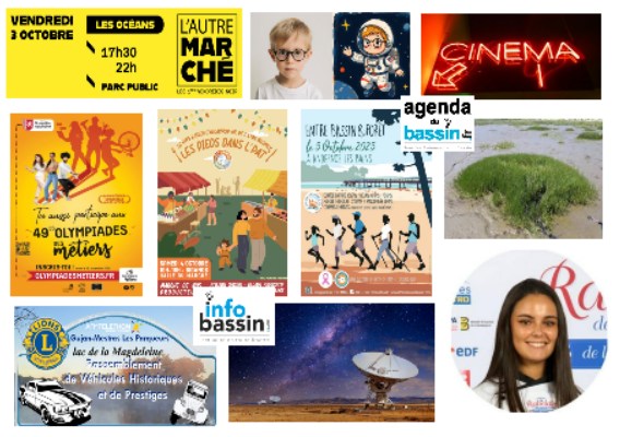 Infos, sorties, films, ce 2/10 sur le Bassin!