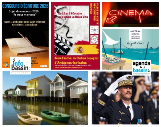 Infos, sorties, films ce 9 octobre sur le Bassin