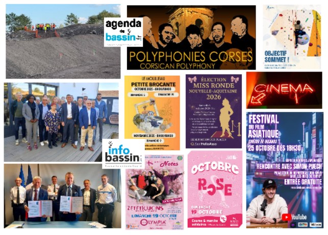 Infos, sorties, films ce 17 octobre sur le Bassin