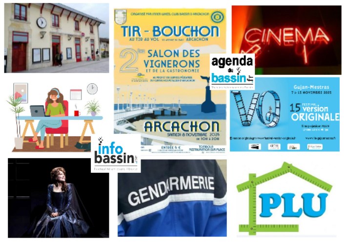 Infos, sorties, cette semaine sur le Bassin!